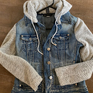 INC Jean Jacket - removable hood